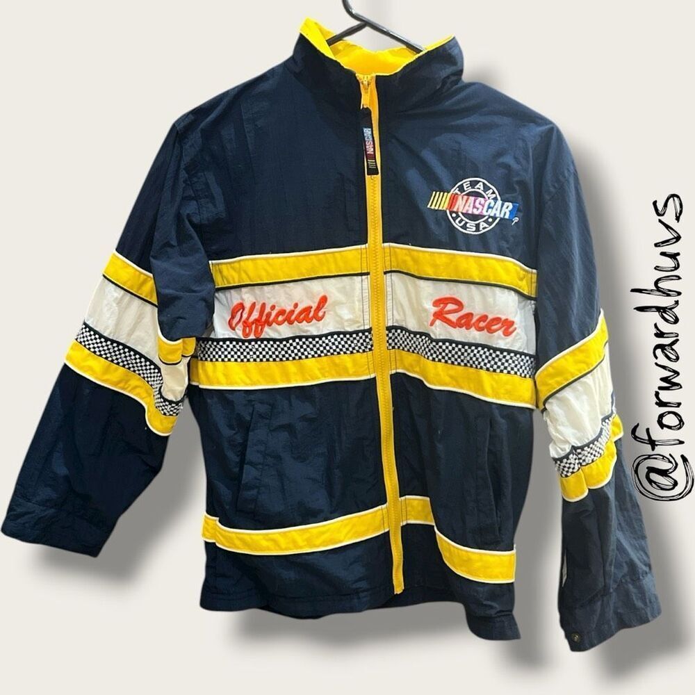 Vintage NASCAR “Official Racer” Youth Jacket – Size M (12–14) – Chase Authentics